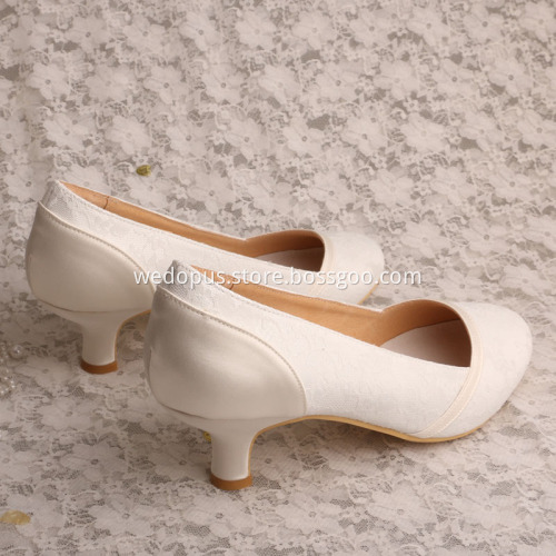 Beige Heels for Women Ivory Lace